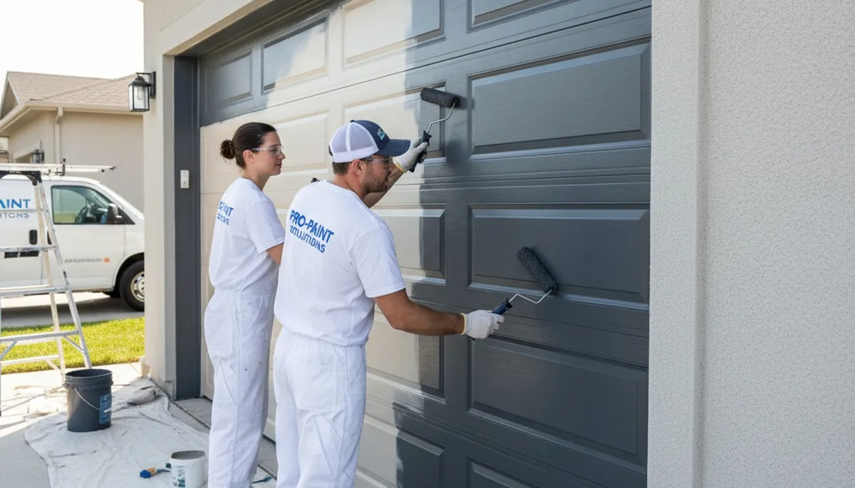 Professional garage door painting in Salt Lake City, UT for durable, weather-resistant curb appeal