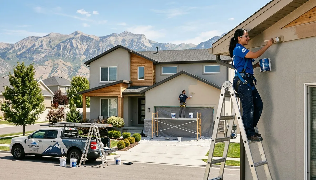 Professional house painters in Salt Lake City UT providing expert residential exterior painting